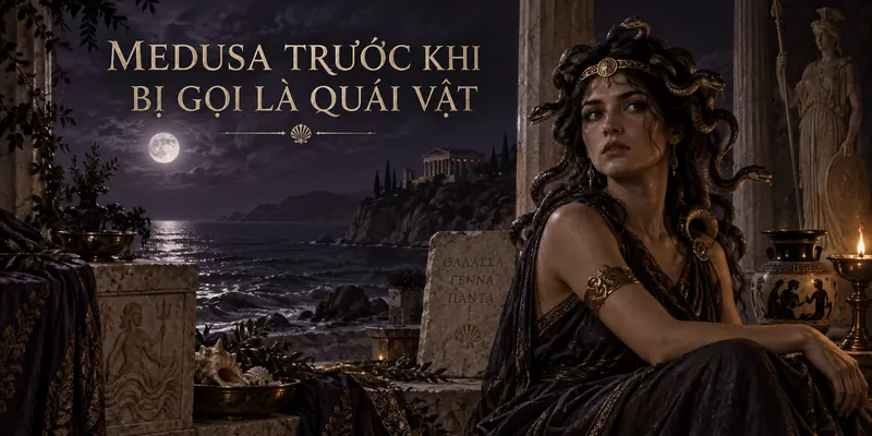 Medusa trước khi bị gọi là quái vật trong một điện thờ Hy Lạp cổ